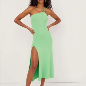 NWT For Love & Lemons Keisha Maxi Dress / Green / Size Medium